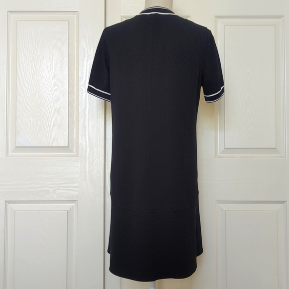 Rag & Bone Thatch Black Crêpe Relaxed Short Sleeve Dress - Picture 7 of 9